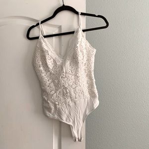 White lace bodysuit